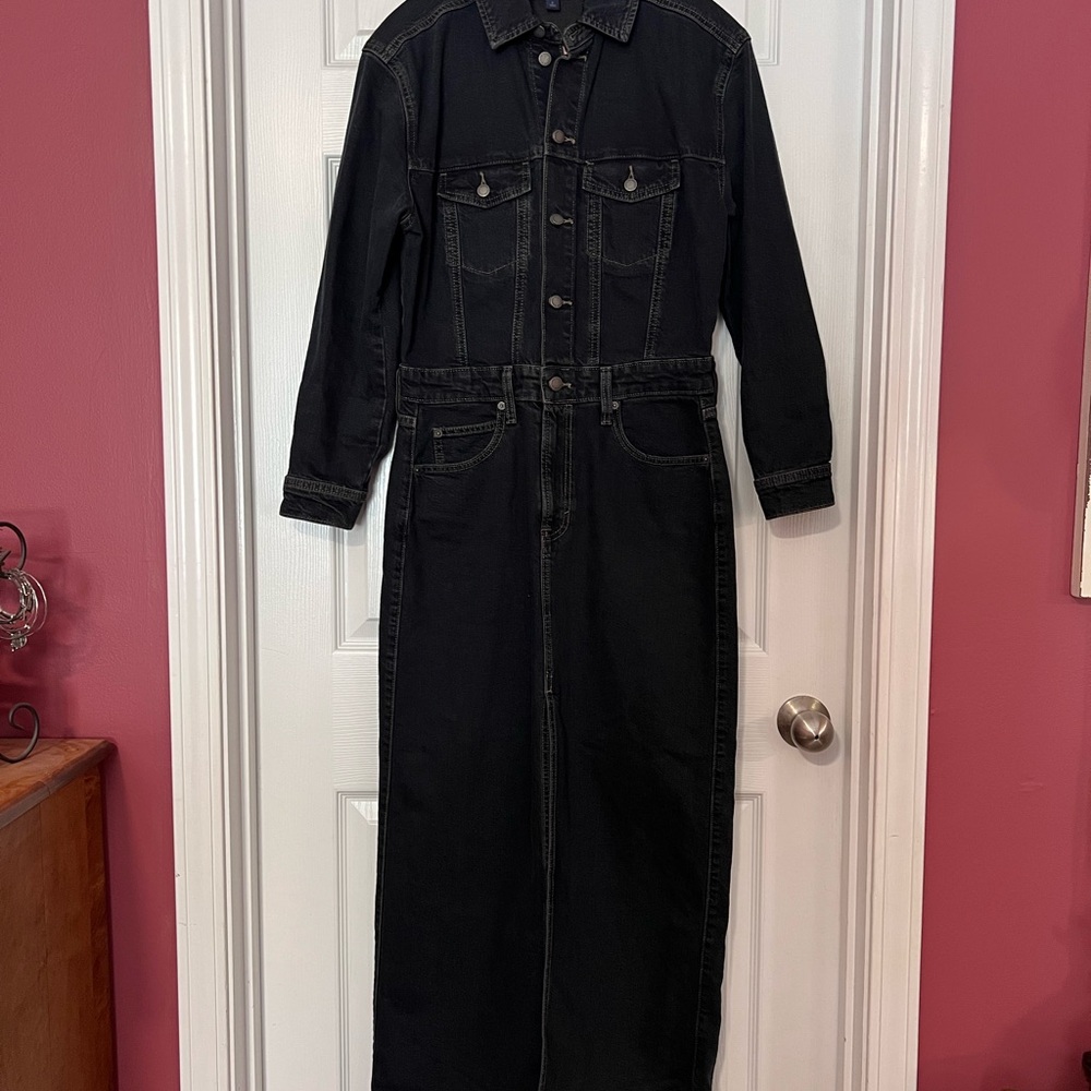 Black Denim Long Dress